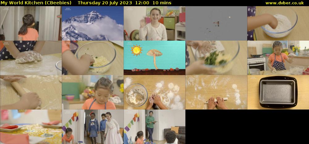 My World Kitchen (CBeebies) Thursday 20 July 2023 12:00 - 12:10