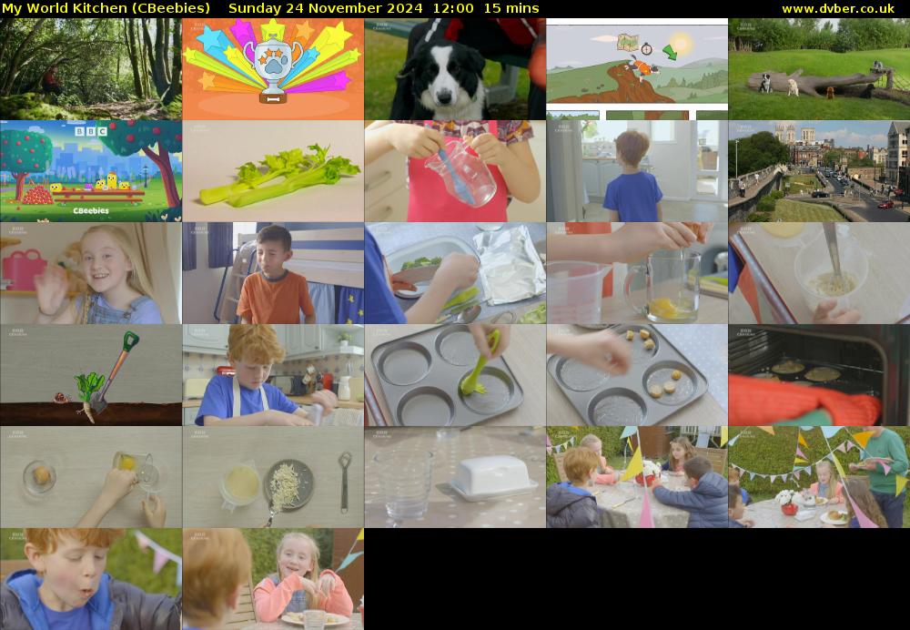 My World Kitchen (CBeebies) Sunday 24 November 2024 12:00 - 12:15