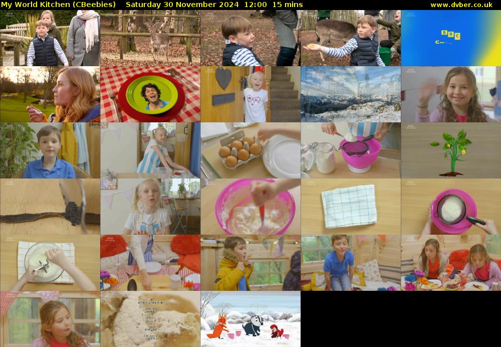 My World Kitchen (CBeebies) Saturday 30 November 2024 12:00 - 12:15