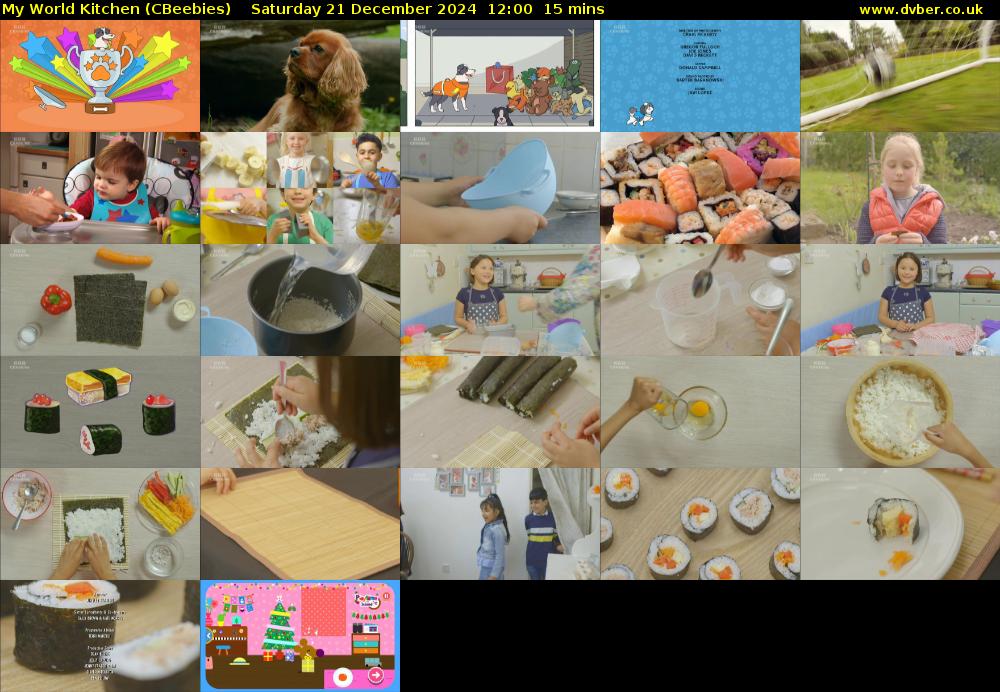 My World Kitchen (CBeebies) Saturday 21 December 2024 12:00 - 12:15