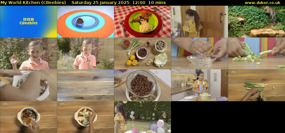 My World Kitchen (CBeebies) Saturday 25 January 2025 12:00 - 12:10