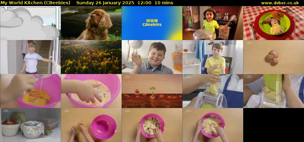 My World Kitchen (CBeebies) Sunday 26 January 2025 12:00 - 12:10
