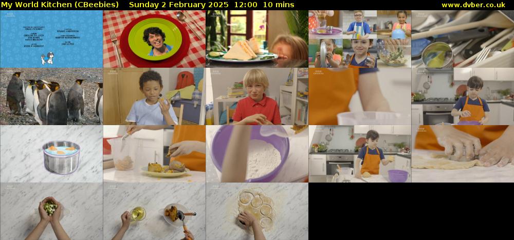 My World Kitchen (CBeebies) Sunday 2 February 2025 12:00 - 12:10