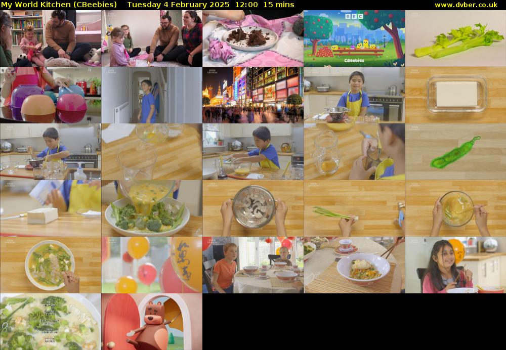 My World Kitchen (CBeebies) Tuesday 4 February 2025 12:00 - 12:15