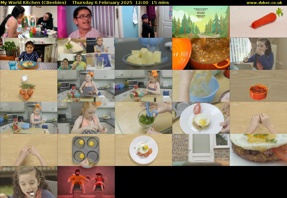 My World Kitchen (CBeebies) Thursday 6 February 2025 12:00 - 12:15