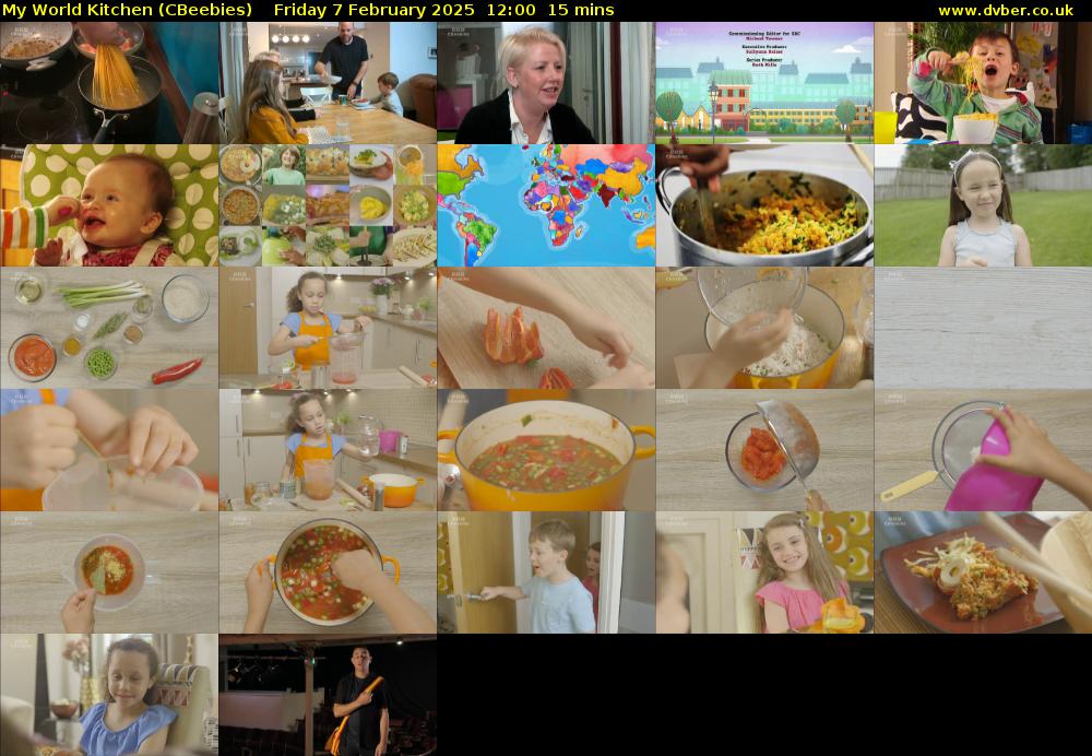 My World Kitchen (CBeebies) Friday 7 February 2025 12:00 - 12:15