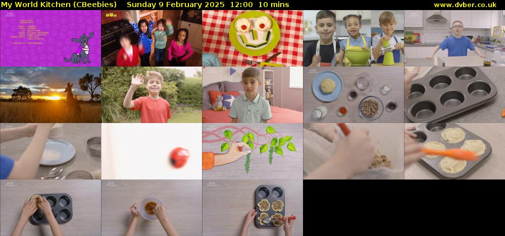 My World Kitchen (CBeebies) Sunday 9 February 2025 12:00 - 12:10