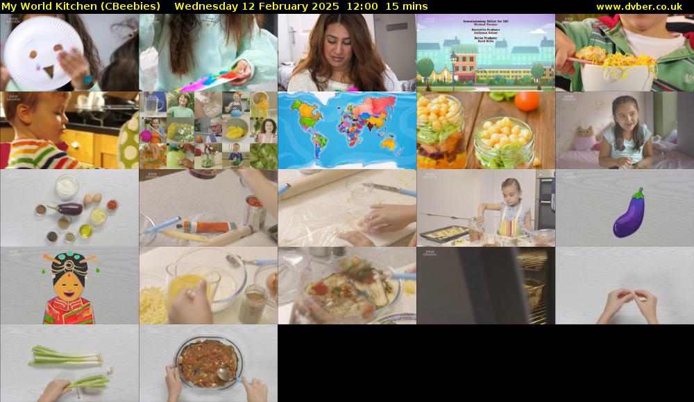 My World Kitchen (CBeebies) Wednesday 12 February 2025 12:00 - 12:15