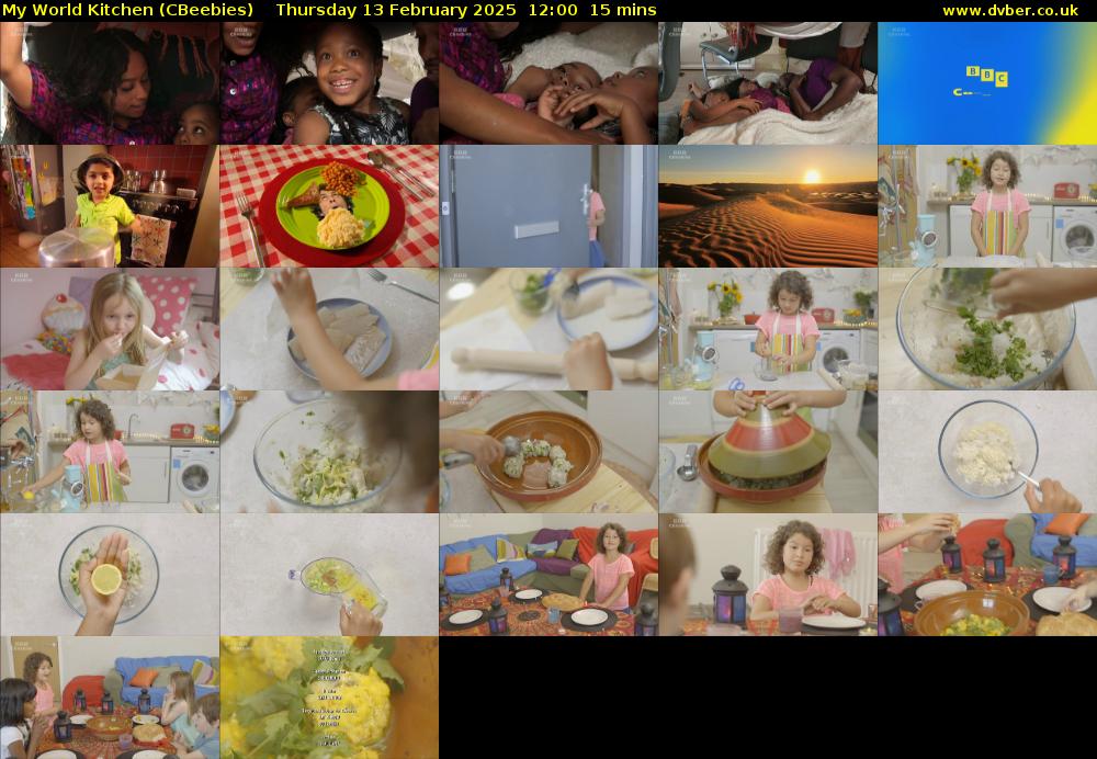 My World Kitchen (CBeebies) Thursday 13 February 2025 12:00 - 12:15