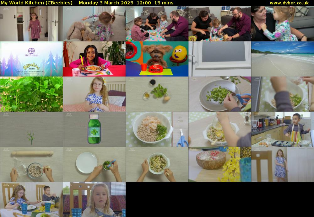 My World Kitchen (CBeebies) Monday 3 March 2025 12:00 - 12:15
