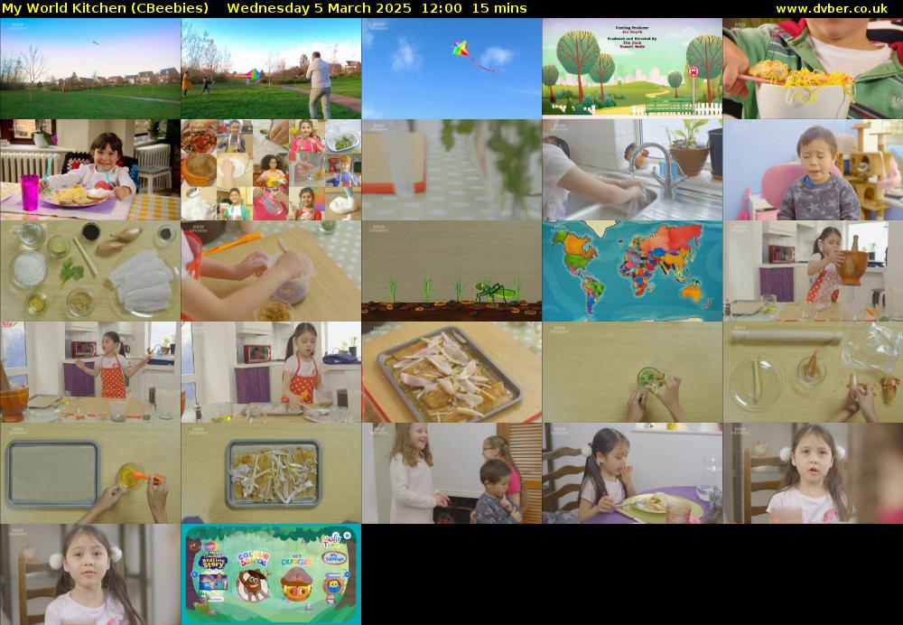 My World Kitchen (CBeebies) Wednesday 5 March 2025 12:00 - 12:15