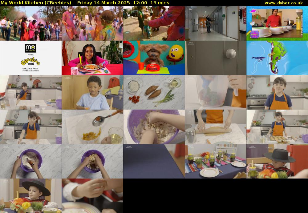 My World Kitchen (CBeebies) Friday 14 March 2025 12:00 - 12:15
