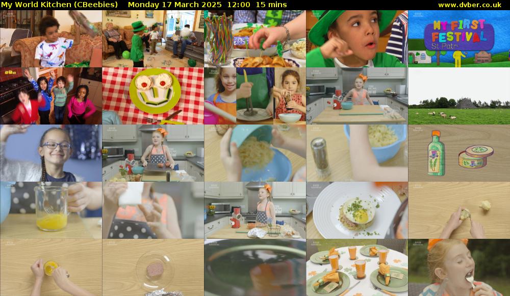 My World Kitchen (CBeebies) Monday 17 March 2025 12:00 - 12:15