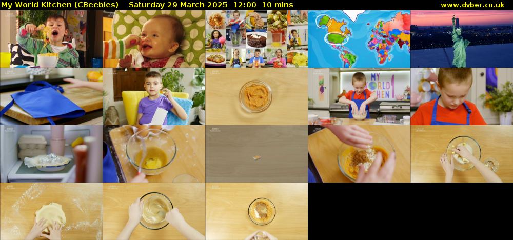 My World Kitchen (CBeebies) Saturday 29 March 2025 12:00 - 12:10