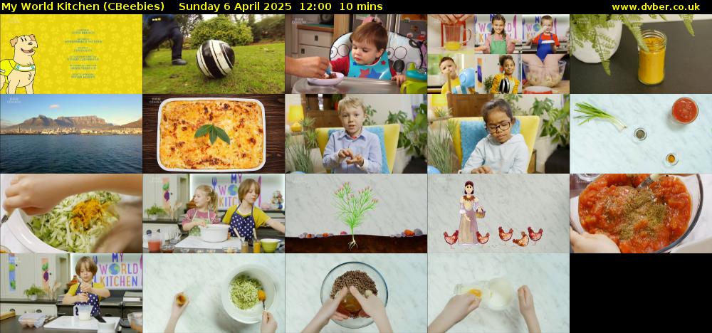 My World Kitchen (CBeebies) Sunday 6 April 2025 12:00 - 12:10