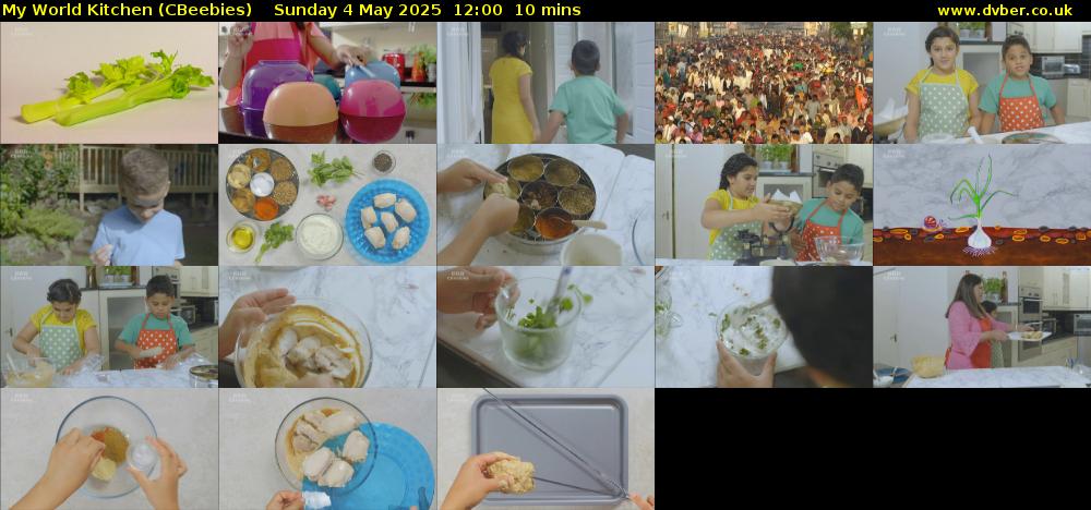 My World Kitchen (CBeebies) Sunday 4 May 2025 12:00 - 12:10