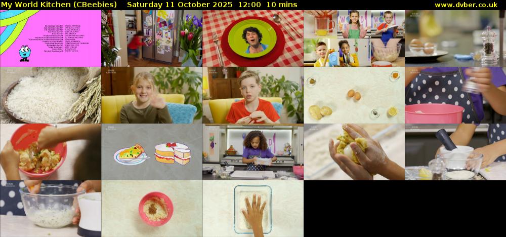 My World Kitchen (CBeebies) Saturday 11 October 2025 12:00 - 12:10