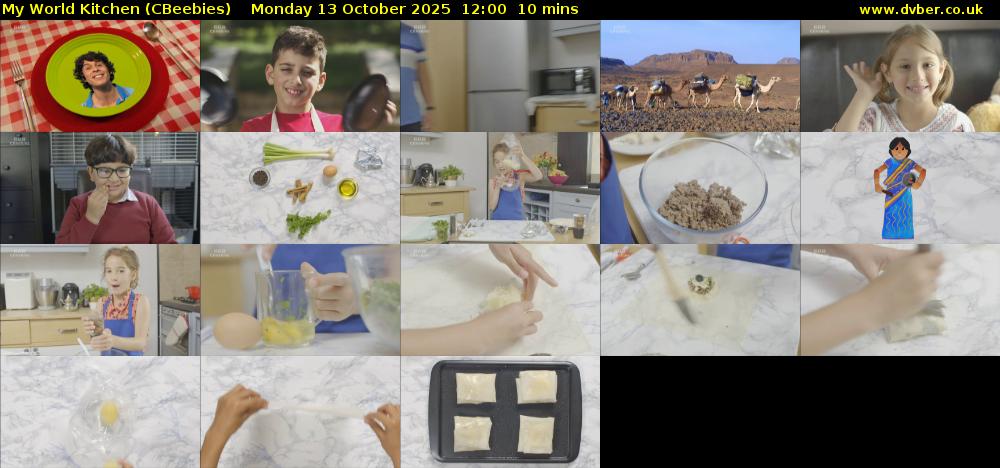 My World Kitchen (CBeebies) Monday 13 October 2025 12:00 - 12:10
