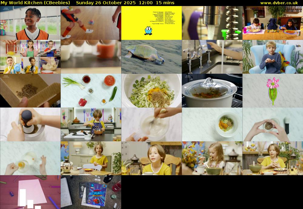My World Kitchen (CBeebies) Sunday 26 October 2025 12:00 - 12:15
