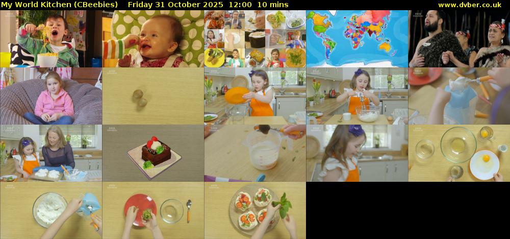 My World Kitchen (CBeebies) Friday 31 October 2025 12:00 - 12:10