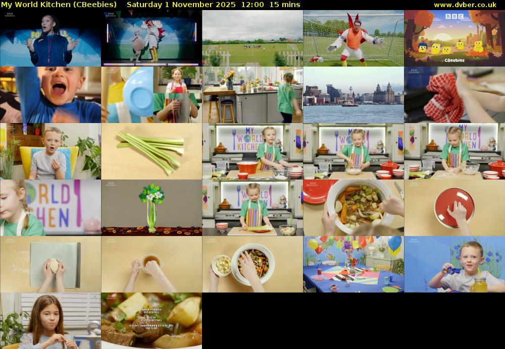 My World Kitchen (CBeebies) Saturday 1 November 2025 12:00 - 12:15