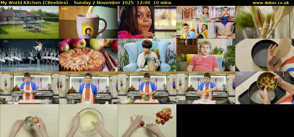 My World Kitchen (CBeebies) Sunday 2 November 2025 12:00 - 12:10