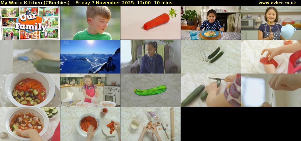 My World Kitchen (CBeebies) Friday 7 November 2025 12:00 - 12:10