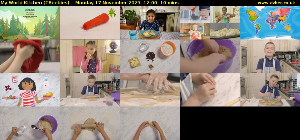 My World Kitchen (CBeebies) Monday 17 November 2025 12:00 - 12:10