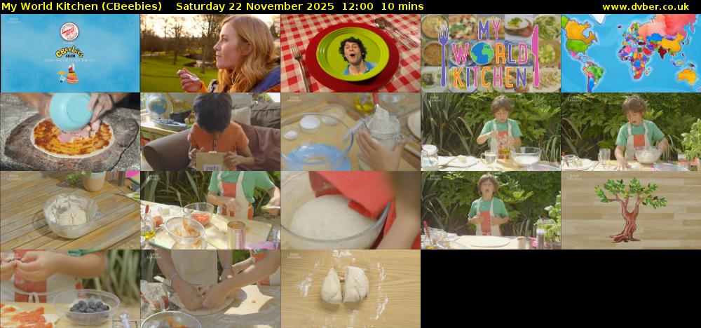 My World Kitchen (CBeebies) Saturday 22 November 2025 12:00 - 12:10