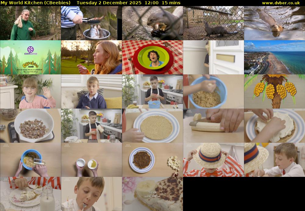 My World Kitchen (CBeebies) Tuesday 2 December 2025 12:00 - 12:15