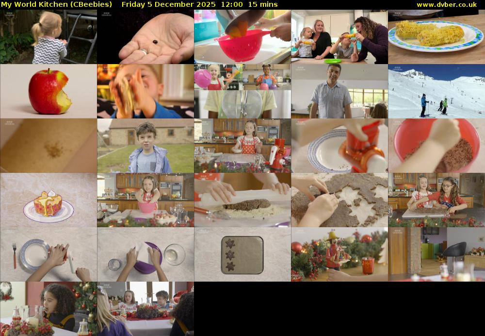 My World Kitchen (CBeebies) Friday 5 December 2025 12:00 - 12:15