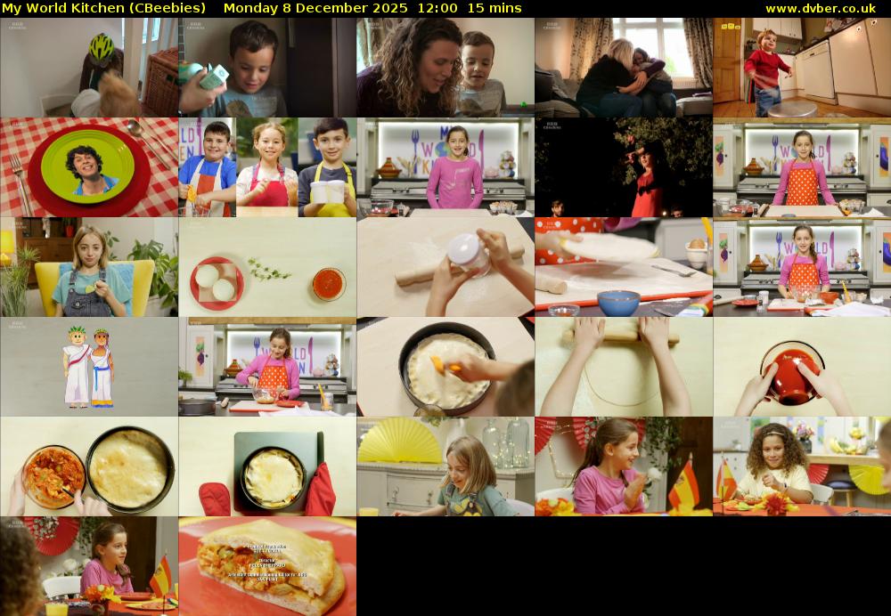 My World Kitchen (CBeebies) Monday 8 December 2025 12:00 - 12:15