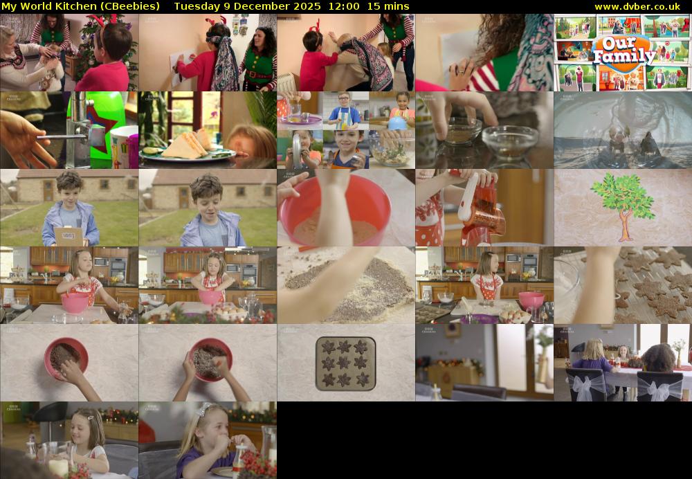 My World Kitchen (CBeebies) Tuesday 9 December 2025 12:00 - 12:15