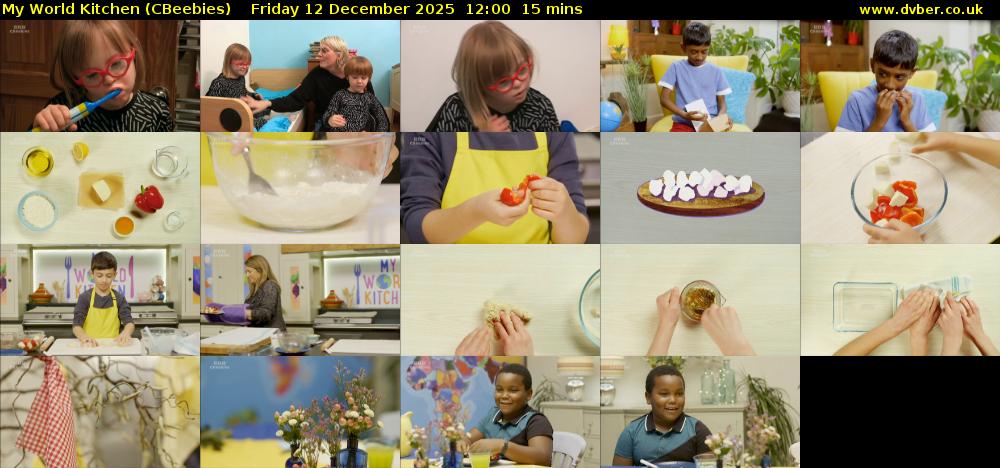 My World Kitchen (CBeebies) Friday 12 December 2025 12:00 - 12:15