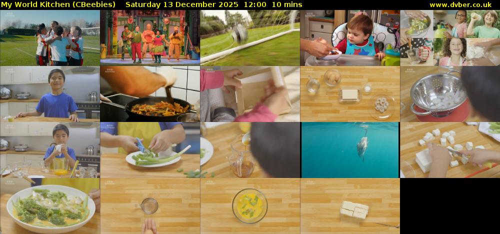 My World Kitchen (CBeebies) Saturday 13 December 2025 12:00 - 12:10