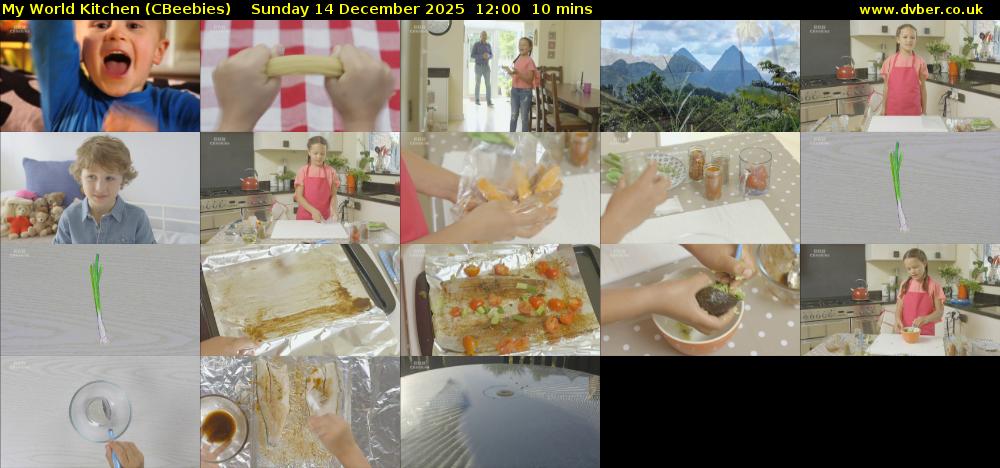 My World Kitchen (CBeebies) Sunday 14 December 2025 12:00 - 12:10