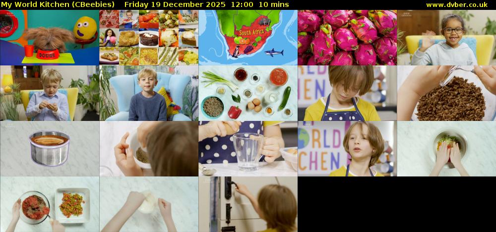 My World Kitchen (CBeebies) Friday 19 December 2025 12:00 - 12:10