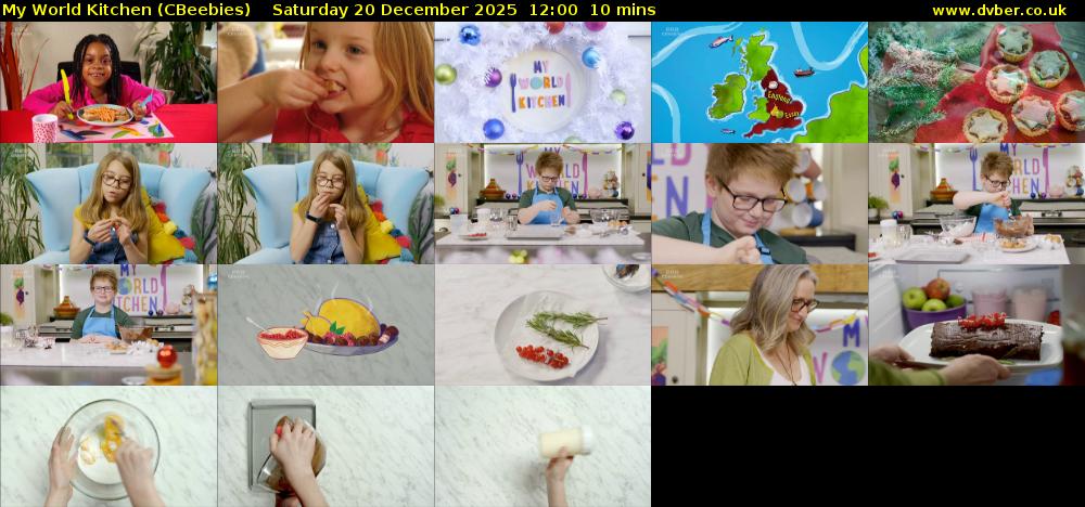 My World Kitchen (CBeebies) Saturday 20 December 2025 12:00 - 12:10