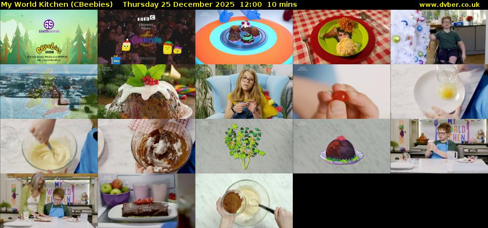 My World Kitchen (CBeebies) Thursday 25 December 2025 12:00 - 12:10