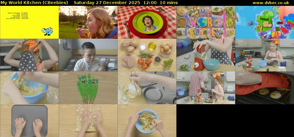 My World Kitchen (CBeebies) Saturday 27 December 2025 12:00 - 12:10