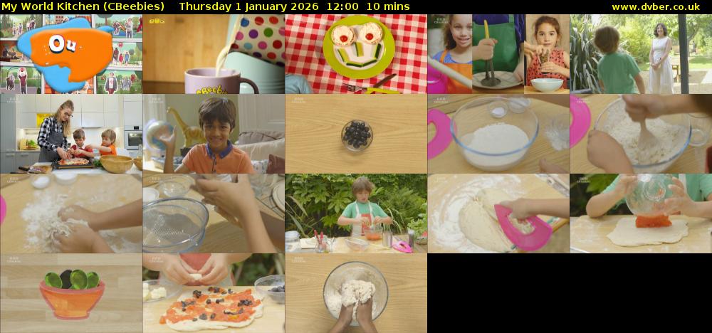 My World Kitchen (CBeebies) Thursday 1 January 2026 12:00 - 12:10