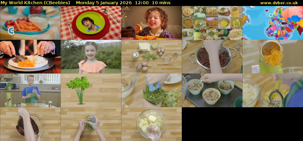 My World Kitchen (CBeebies) Monday 5 January 2026 12:00 - 12:10