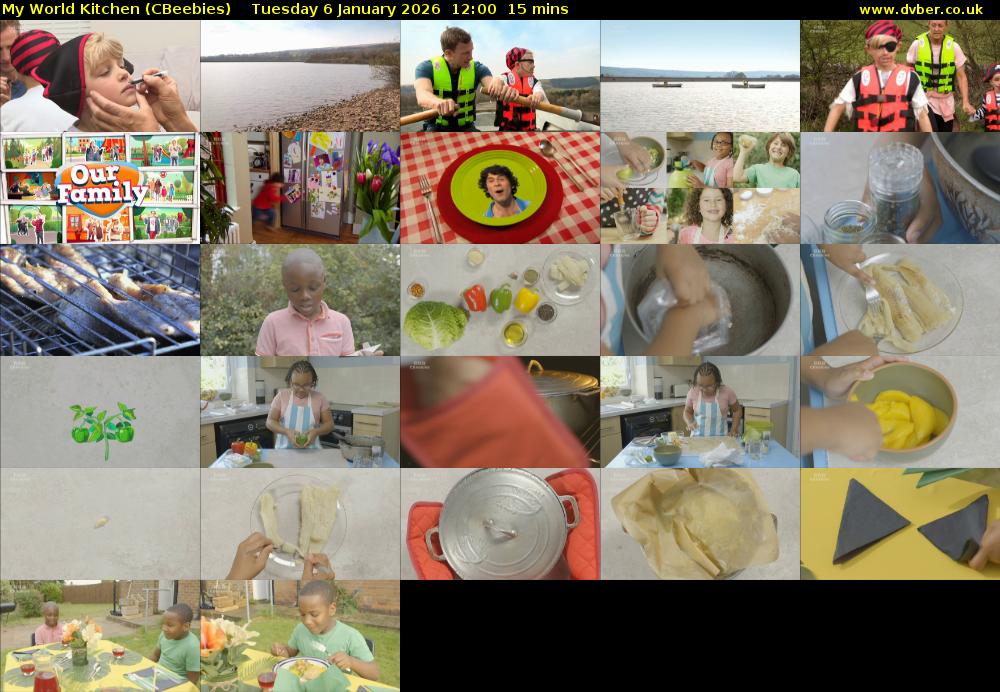 My World Kitchen (CBeebies) Tuesday 6 January 2026 12:00 - 12:15