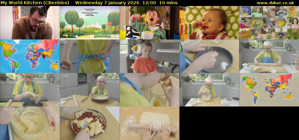 My World Kitchen (CBeebies) Wednesday 7 January 2026 12:00 - 12:10