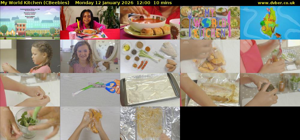 My World Kitchen (CBeebies) Monday 12 January 2026 12:00 - 12:10