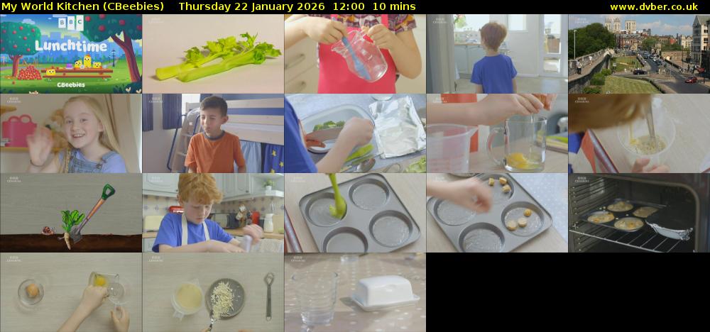 My World Kitchen (CBeebies) Thursday 22 January 2026 12:00 - 12:10