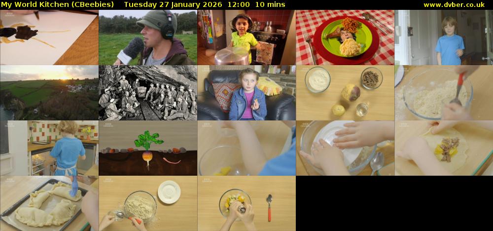 My World Kitchen (CBeebies) Tuesday 27 January 2026 12:00 - 12:10