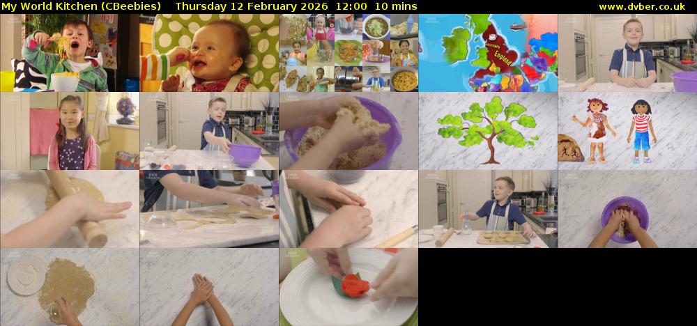 My World Kitchen (CBeebies) Thursday 12 February 2026 12:00 - 12:10