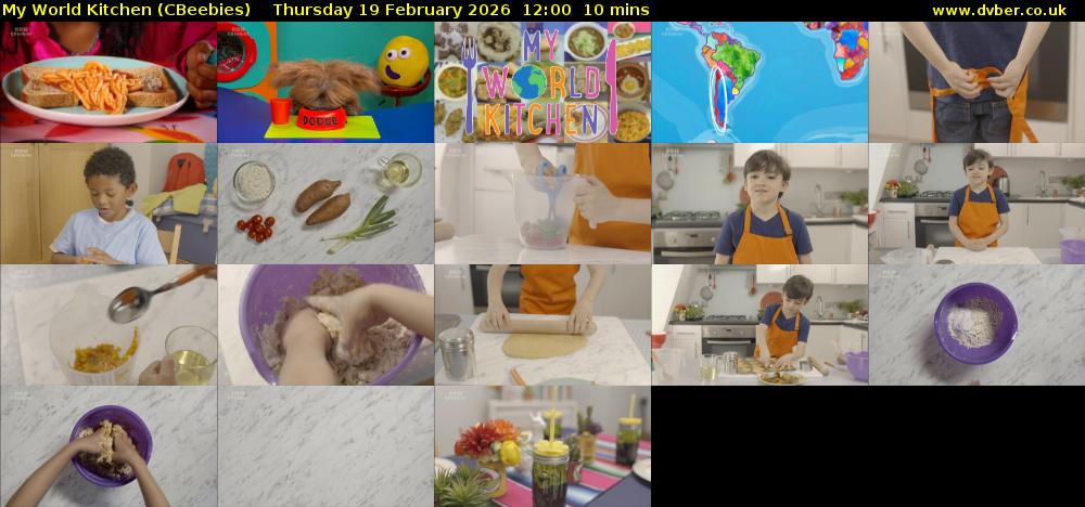 My World Kitchen (CBeebies) Thursday 19 February 2026 12:00 - 12:10