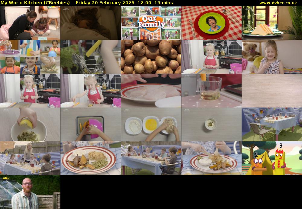 My World Kitchen (CBeebies) Friday 20 February 2026 12:00 - 12:15
